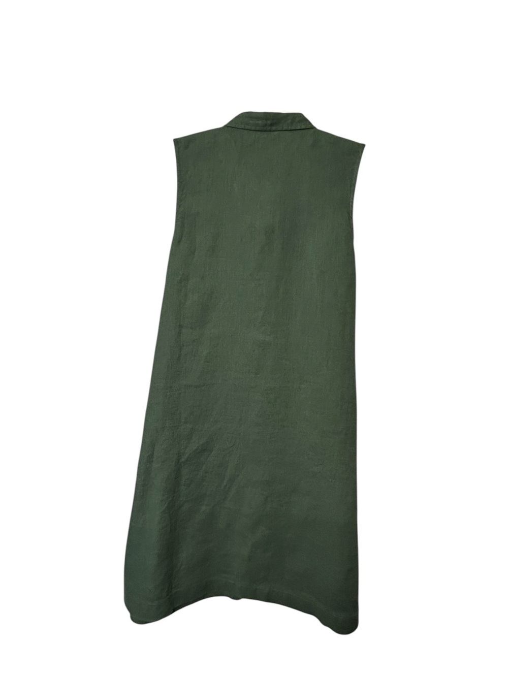 Garnet Hill NWT Linen shirt dress Sage - Picture 5 of 6